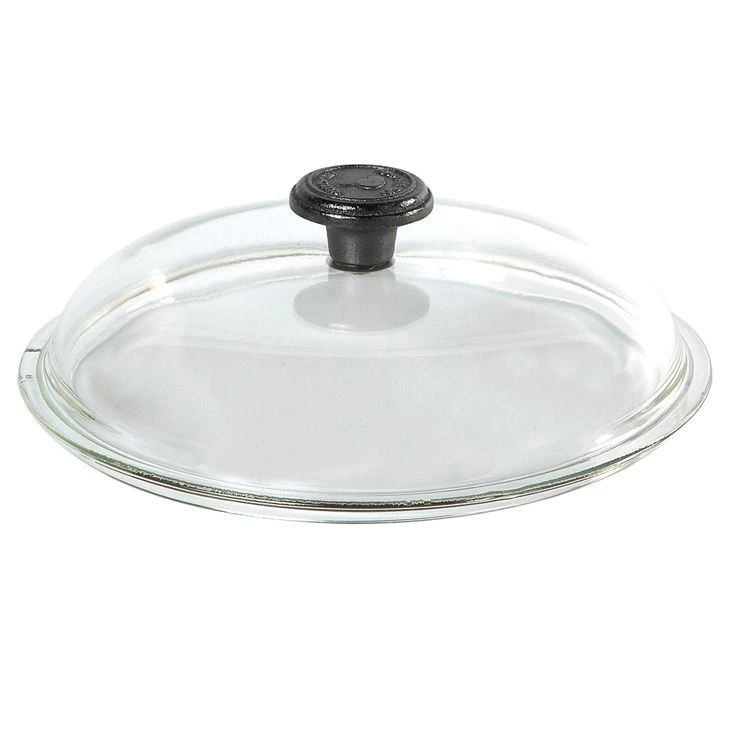 Poêle Sauteuse Fonte Ø 28 Cm + Couvercle Verre – Image 3
