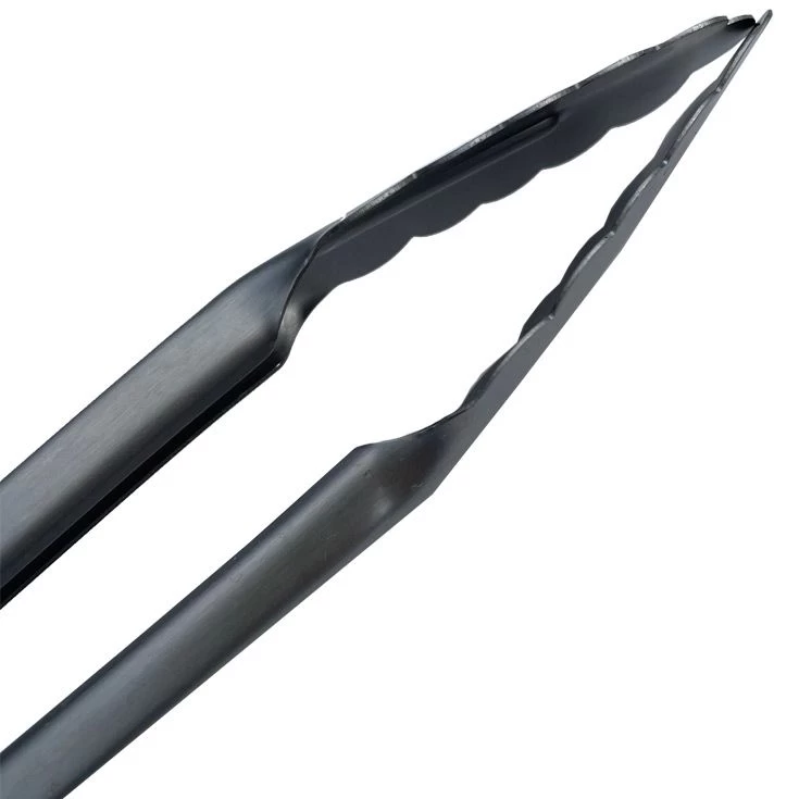 Pince à Barbecue Inox Bois 41cm-Bout Plat – Image 3