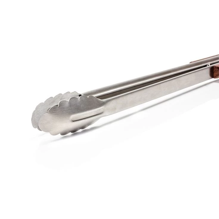 Pince à Barbecue Inox Bois 41cm-Bout Plat – Image 2