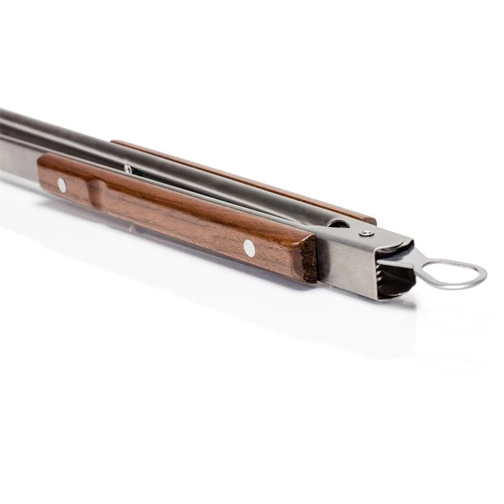 Pince à Barbecue Inox Bois 41cm-Bout Plat – Image 5