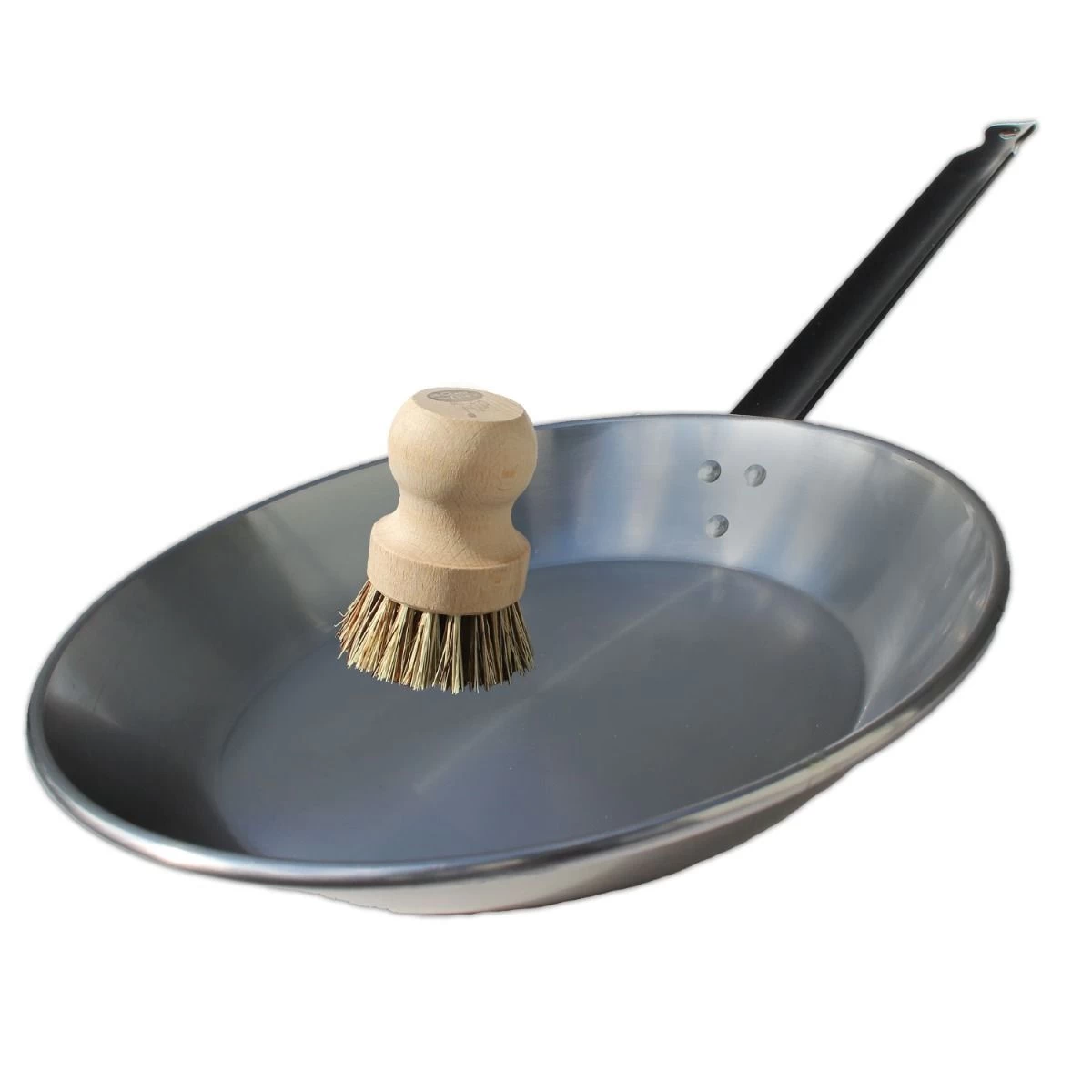 PoĂȘle En Fer 28 Cm + Brosse De Nettoyage