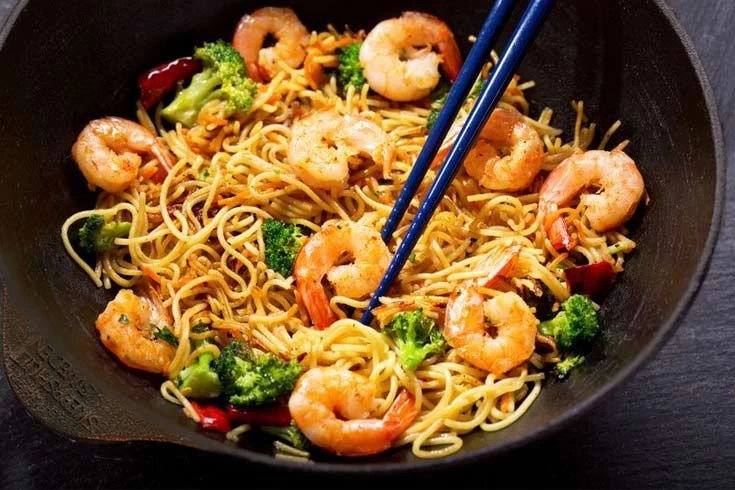 Poele Wok En Fonte Ø32 Cm - Poignée Noyer – Image 2