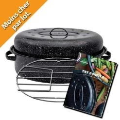 Cocotte Acier émaillé Grand Modèle + Grille Et Livre