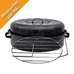 Cocotte Acier émaillé Grand Modèle + Grille