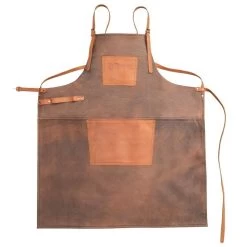 Tablier De Cuisine En Cuir - Lanières Croisées